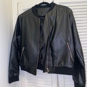 Leather Bomber Jacket